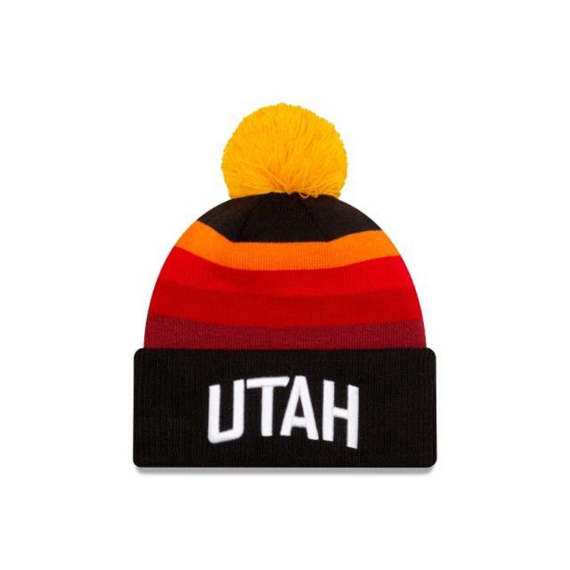 NBA Utah Jazz City Edition Pom Knit (BWD4703) - Black New Era Beanies